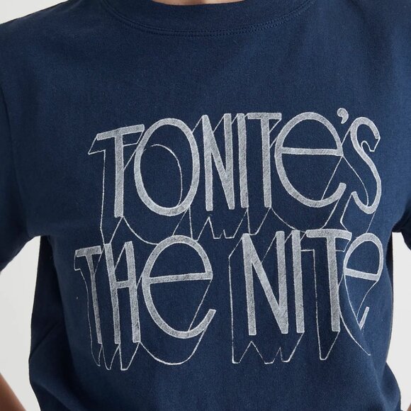 Tonite's The Nite Graphic Softfade Cotton Crewneck Relaxed Tee, NWT, size Med - Picture 5 of 7